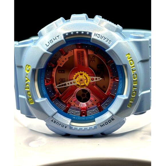 Casio Baby-G BA-110CA-2A Neo-Pastel Blue Pink Analog Digital Women’s Watch
